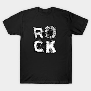 grunge rock logo design T-Shirt